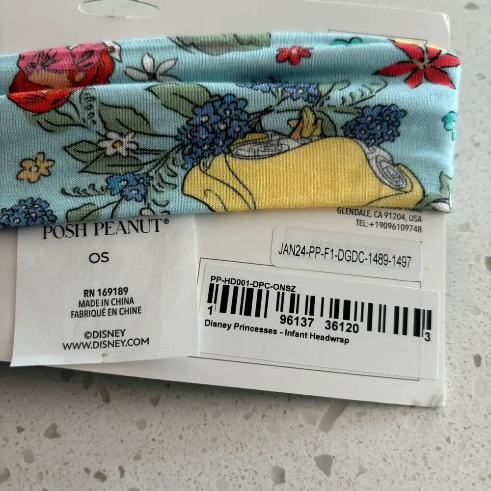 Posh Peanut Disney Princess Bamboo Headband Brand New One Size (infant)